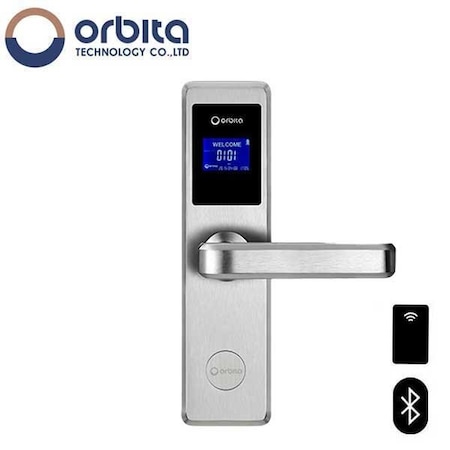 :LCD Display Electronic Key Card Smart BLE Door Lock Hotel Lock - Unlock With Mobile APP, Mifare Car